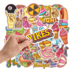50pcs Water Bottles Vinyl Waterproof Laptop Skateboard Stickers