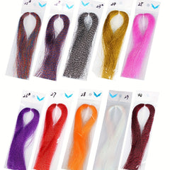 30 Colors Hair Hook Tying Materials Fly Tying Materials Flash Tinsel