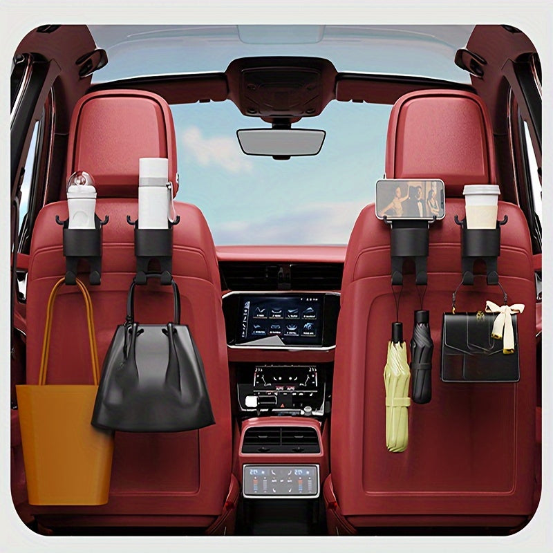 Car Seat Back Cup Holder & Hook Organizer