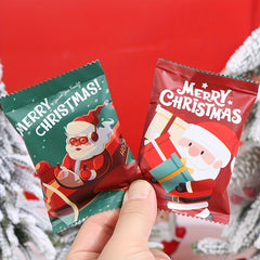 100pcs Christmas Biscuit Packaging Bag Aluminum Foil For Candy Biscuit Chocolate