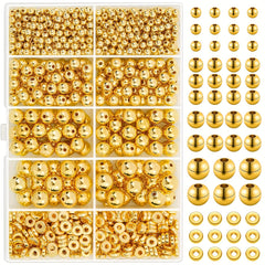 2160 Pc Assorted Spacer Beads Round Star Golden Beads For Jewelry Making