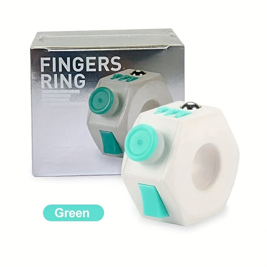 Mini Magical Ring Fidget Roller Toy Teal ABS Material