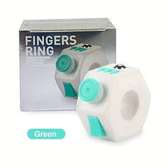 Mini Magical Ring Fidget Roller Toy Teal ABS Material