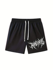 Men's Drawstring Shorts Casual Stylish Solid Elastic Waist for Summer