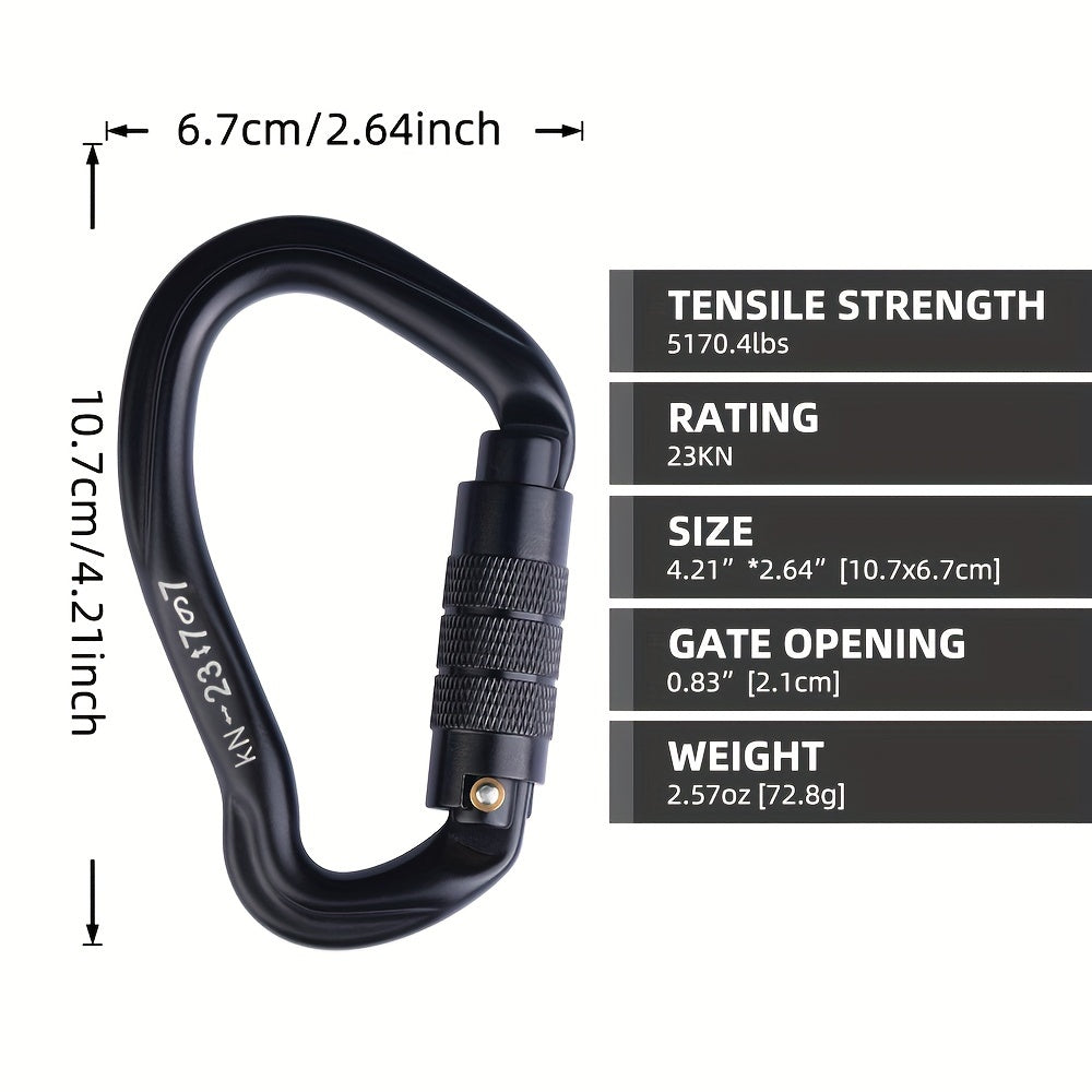 23KN Heavy Duty Carabiner Clips for Hiking Camping Travel
