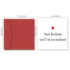 Funny Fiance Birthday Card For Him Husband Card Romantic Love Card