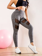 Mesh Breathable High Waist Yoga Leggings Hip Lifting Fitness Running Pants