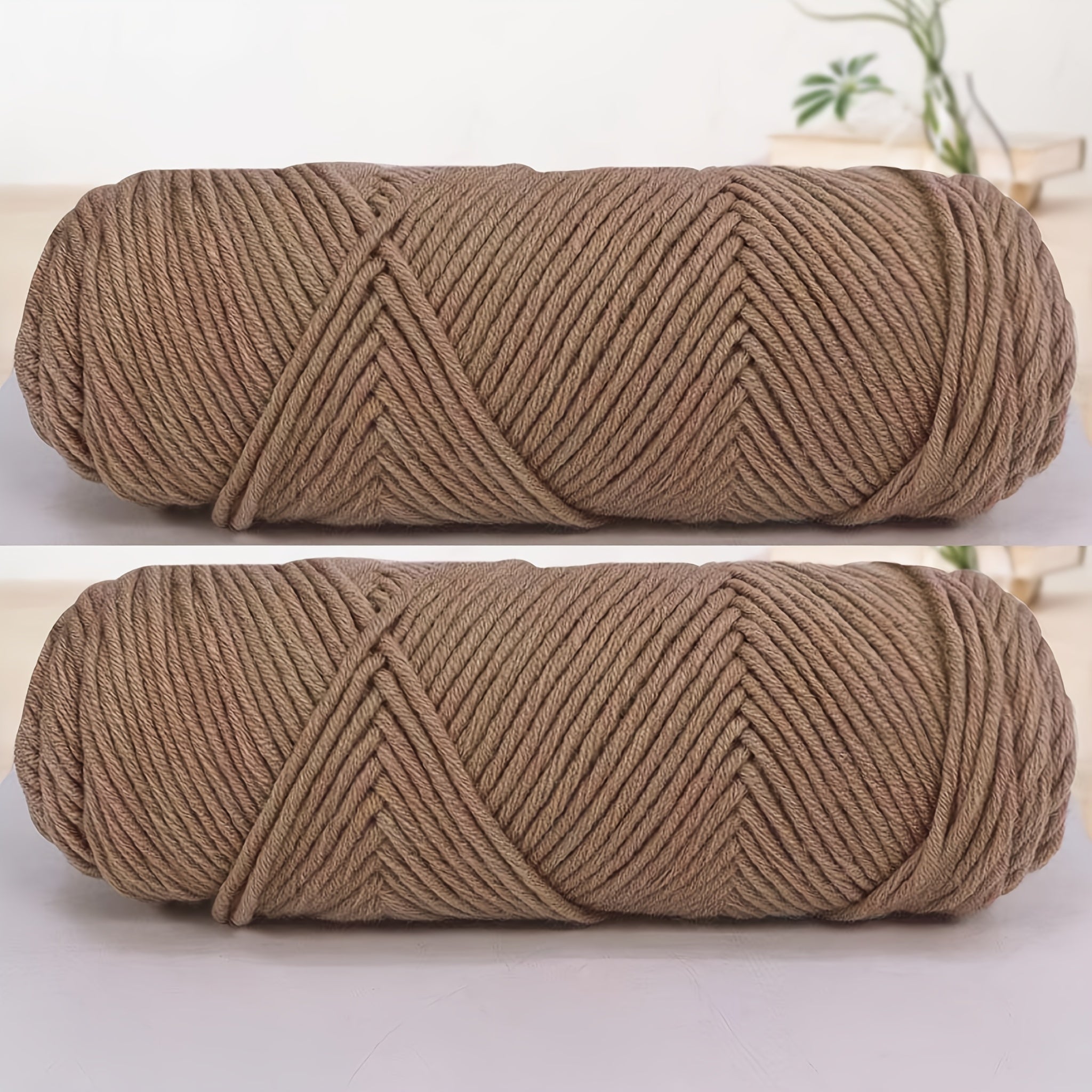 2pcs 100 Worsted Acrylic Crochet Yarn 3mm Thickness Easy To Handle