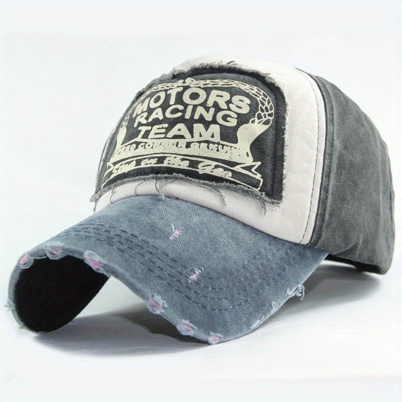Matching Baseball Cap Outdoor Sunshade Hat Washed Peaked Cap