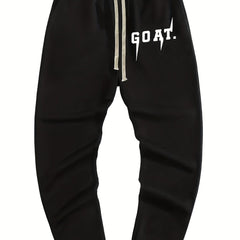 GOAT Print Drawstring Sweatpants Loose Fit Pants Men's Casual Joggers