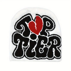 Y2K Beanie Hip Hop Letter Jacquard Knit Hat