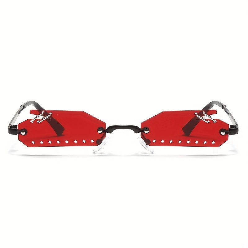 Y2K Irregular Rimless Sunglasses Punk Party Prom Club