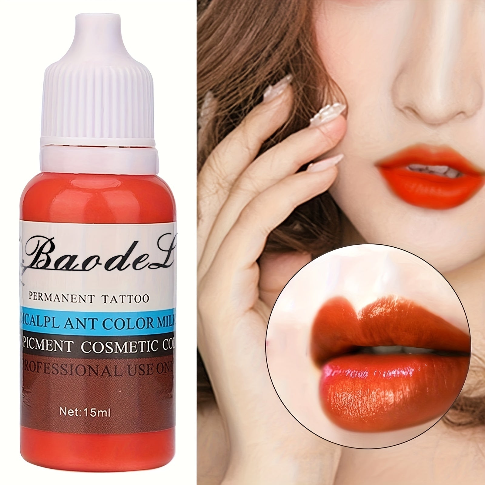 15ml Tattoo Ink Eyebrows Lips Eyeliner Pen Body Art Supply Pink