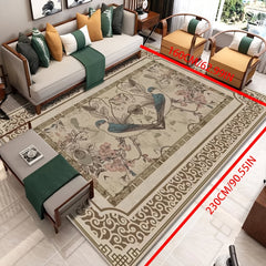 Soft Oriental Floral Area Rug Non Slip TPR Base