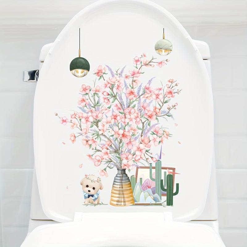 Home Decor Toilet Lid Sticker Waterproof PVC Removable Sticker