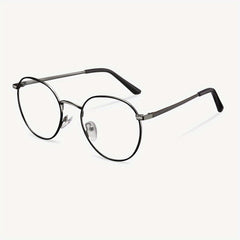 Men's Round Frame Light Blocking Glasses Unisex Eye Protection