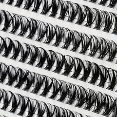 240pcs Cluster Lashes D Curling Long Individual Lashes Faux Mink False Eyelashes