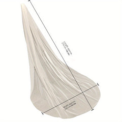 Women's Long Tulle Wedding Veil with Tiaras Sheer Flowing Train