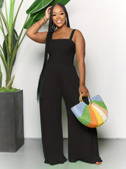 Sleeveless Wide Leg Jumpsuit Casual Suspender Jumpsuit