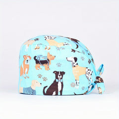 Cartoon Animal Print Work Cap Elastic Nurse Hat Women's Scrub Cap