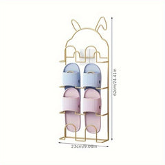 Wall Mounted Shoe Rack No Drilling Slipper Organizer Home Decor
