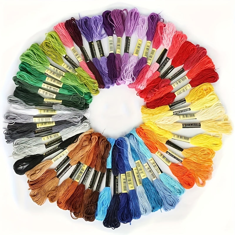 100pcs Embroidery Floss Rainbow Cross Stitch Threads Friendship Bracelets Crafts