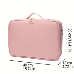 Large Capacity Travel Makeup Case with Adjustable Dividers