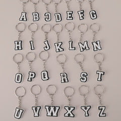 26pcs Letter Keychain Pendant Bag Keyring Charm Accessories