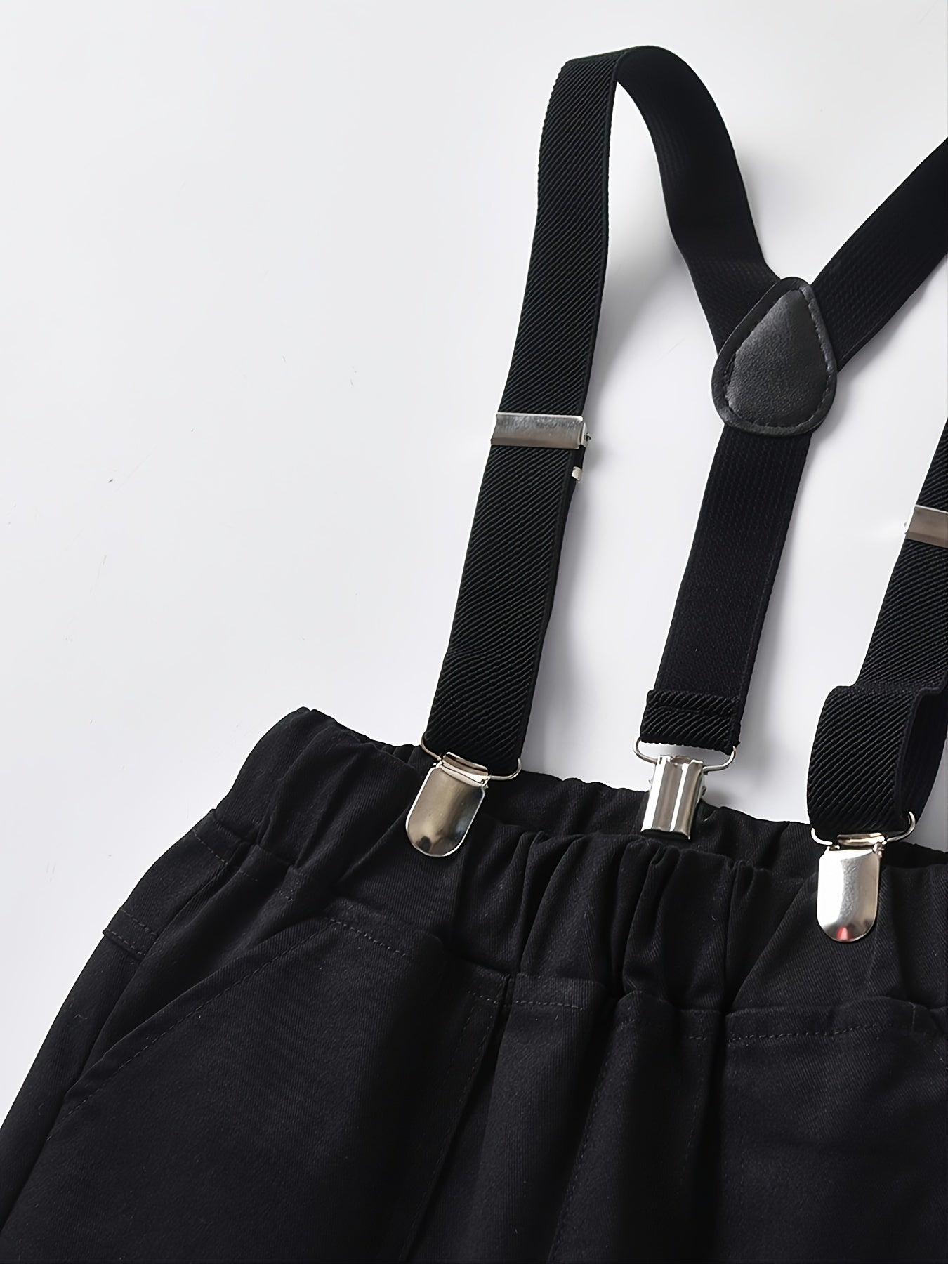 Boys Formal Outfit Shirt & Suspender Pants Set Gentleman Set