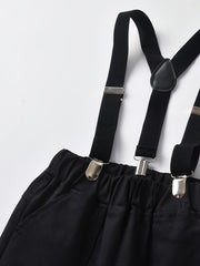Boys Formal Outfit Shirt & Suspender Pants Set Gentleman Set