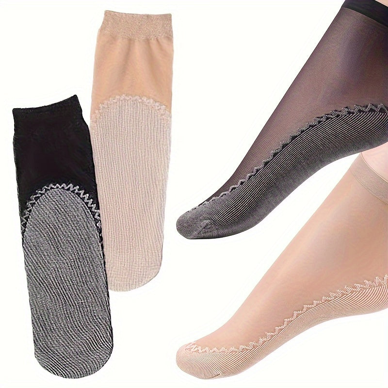 10 Pairs Solid Socks Comfy & Breathable All match Socks for Women