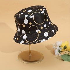 Double sided Dot Print Bucket Hat for Men and Women