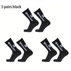 3 Pairs Outdoor Non-slip Mid-calf Socks for Cycling and Running