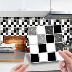 10 Pcs Mosaic Tile Sticker PVC Wallpaper Kitchen Bathroom Decoration
