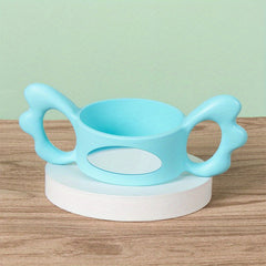 1pc Silicone Baby Bottle Handle Wide Neck Wing Shape
