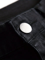 Men's Slim Fit Cargo Denim Jeans With Pockets
