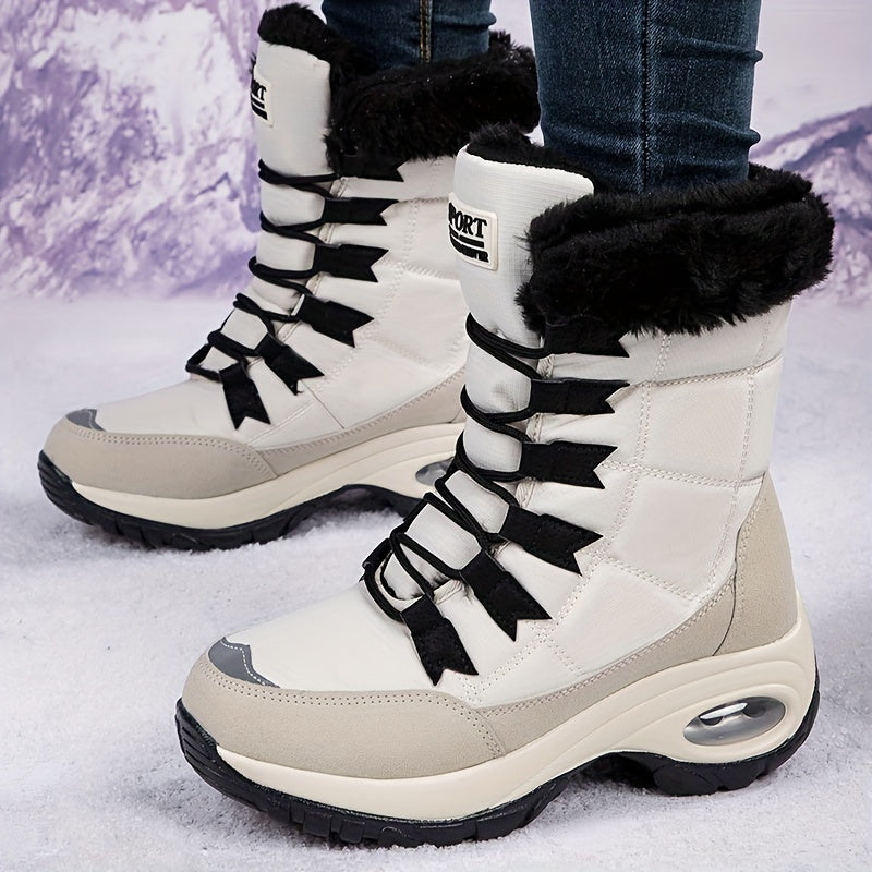 Women's Warm Fleece Hiking Boots Non-slip Thick Bottom Shoes