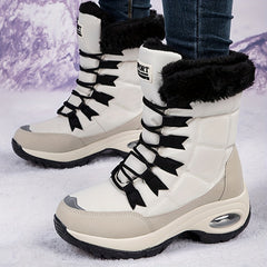 Women's Warm Fleece Hiking Boots Non-slip Thick Bottom Shoes