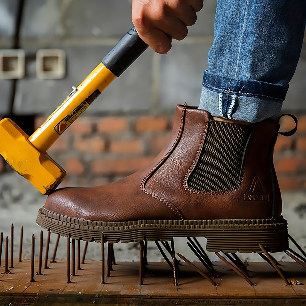 Steel Toe Work Boots Wear-resistant Safety Shoes Industrial Construction