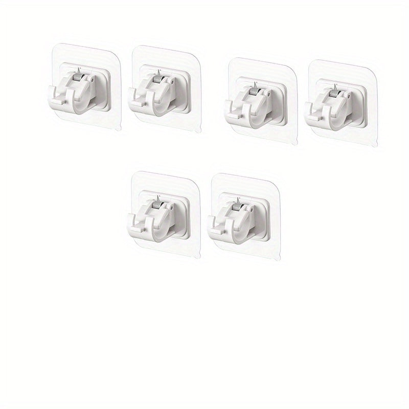 No Drilling Shower Curtain Rod Fixator Bathroom Towel Hanging Hook Clip