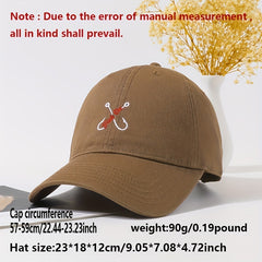 Letter Hook Embroidery Baseball Cap Unisex Golf Sun Hat Adjustable Dad Hats