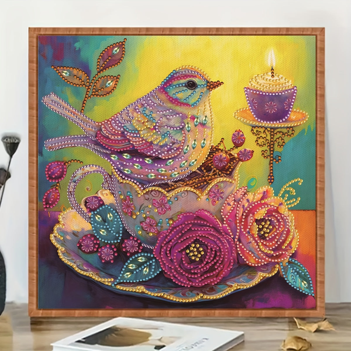 Flower Bird Cup Diamond Painting Kit DIY 5D Diamond Art