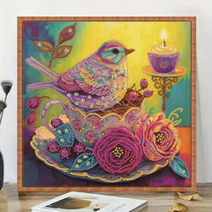 Flower Bird Cup Diamond Painting Kit DIY 5D Diamond Art