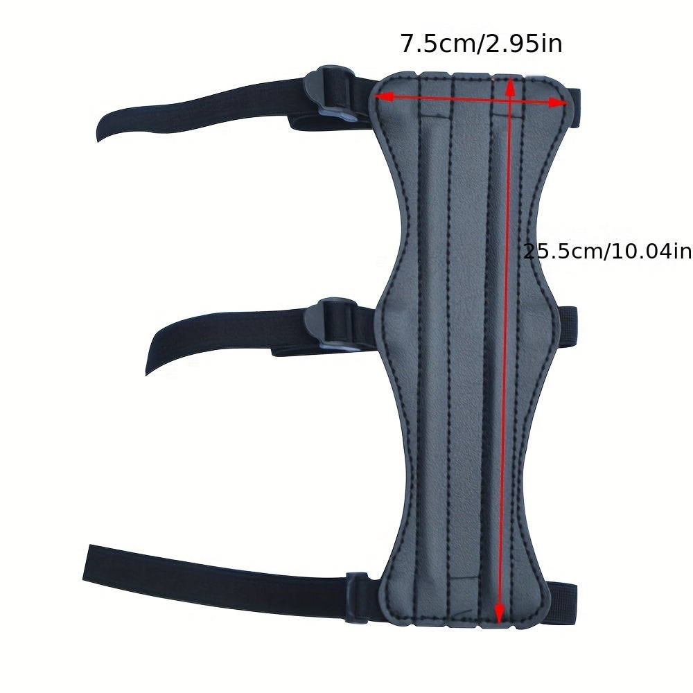Archery Protective Gear Set 3 Finger Leather Arm Guard Bracers Finger Tabs