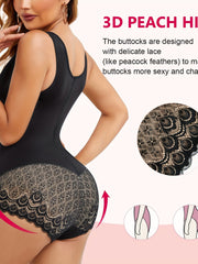Women's Tummy Control Lace Waist Trainer Bodysuit