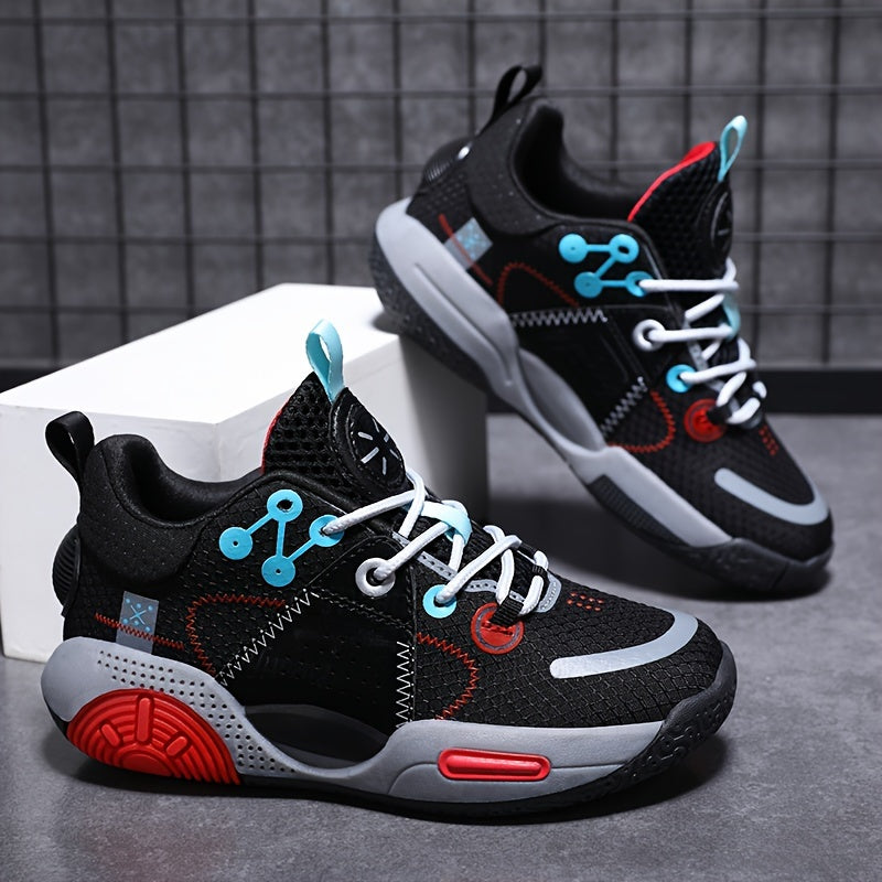 Boys' Non Slip Basketball Shoes Lace Up Sneakers Halloween Winter