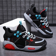 Boys' Non Slip Basketball Shoes Lace Up Sneakers Halloween Winter