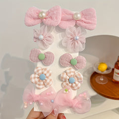 10pcs Colorful Flowers Bow Hair Clips Hairpin for Baby Girls