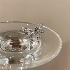 Adjustable Silvery Butterfly Zircon Ring - Sweet Index Finger Ring