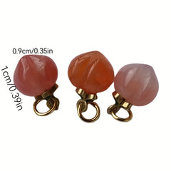 Southern Red Agate Peach Pendant Necklace Earrings Bracelet DIY Jewelry